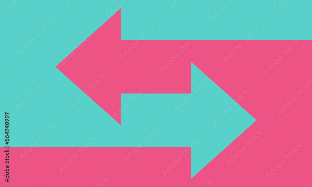 Illustration background of two merged arrows