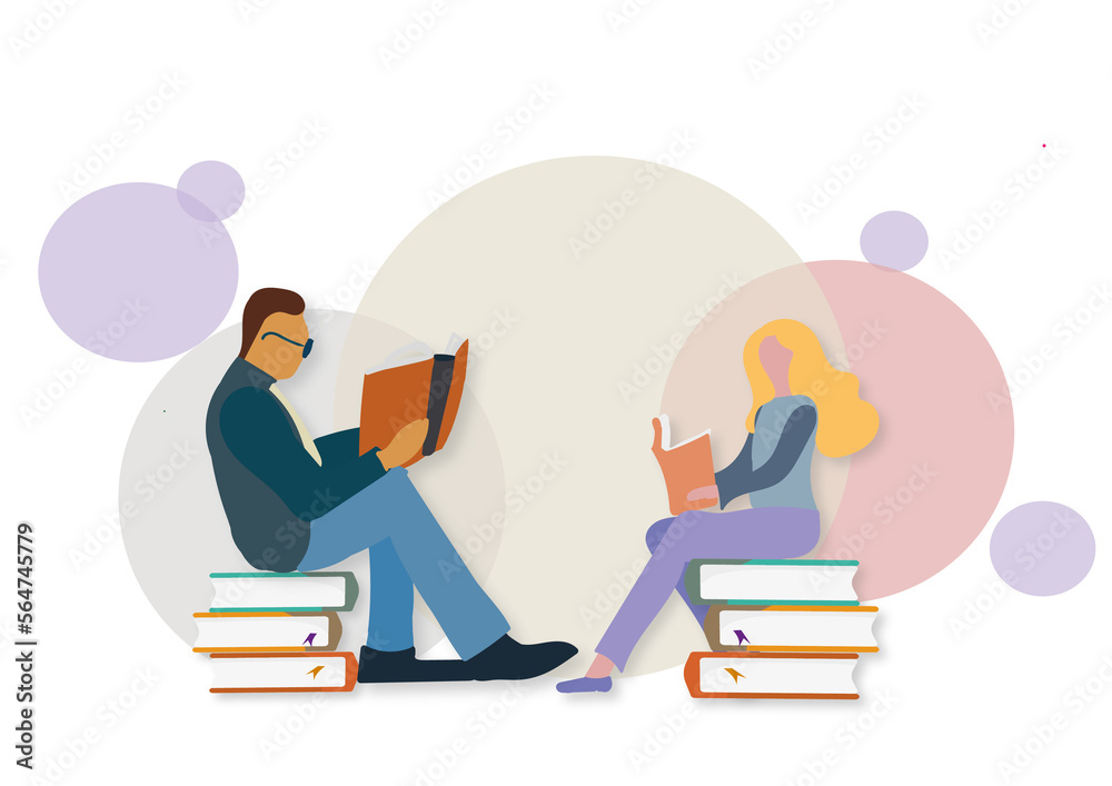Lesendes Paar