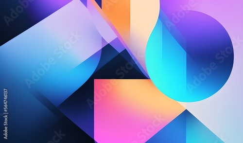 Desktop wallpaper  geometric game design. colorful and bright