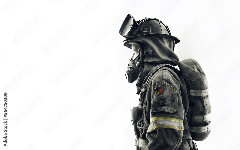 Highly equipped fireman generated by AI Highly equipped fireman generated by AI
