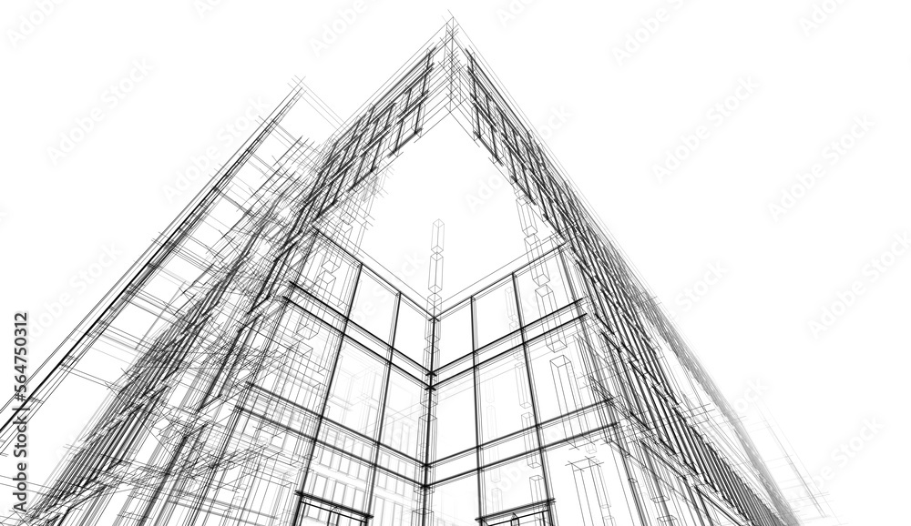 Abstract architecture background 3d illustration Abstract architecture background 3d illustration
