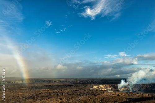 Rainbow at Kilauea crater; Hawaii Volcanoes National Park; Hawaii