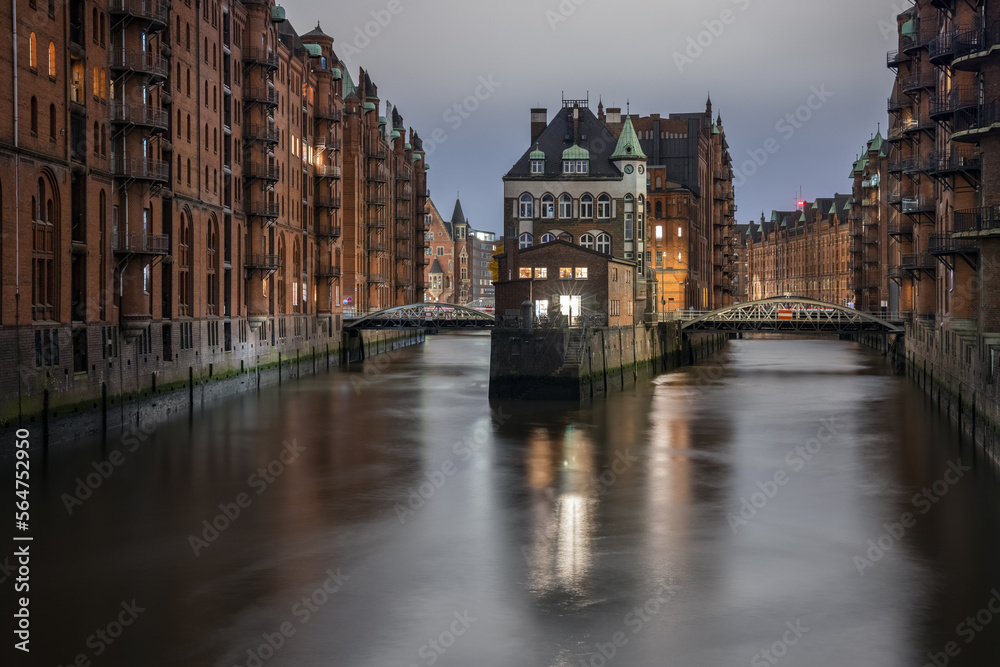 Speicherstadt is the historic district in Hamburg and a UNESCO World Cultural Heritage (Hamburg, Germany)