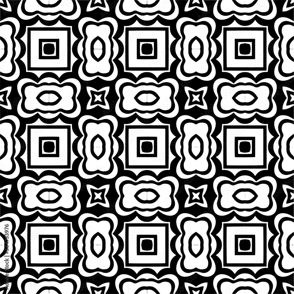 Vector pattern in geometric ornamental style. Black and white color. Simple geo all over print block for apparel textile, ladies dress, fashion garment, digital wall paper. Vector pattern in geometric ornamental style. Black and white color. Simple geo all over print block for apparel textile, ladies dress, fashion garment, digital wall paper.