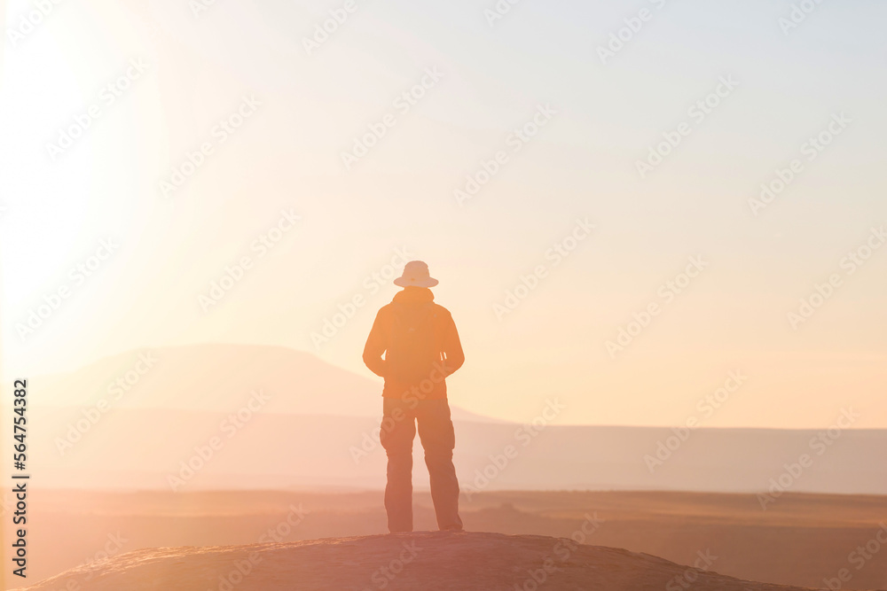 Hike on sunset