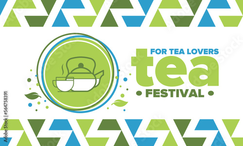 Tea Festival. For tea lovers. Event for professionals in the tea industry. Tea ceremony. Delicious leaf tea. Cafes and restaurants. Trainings for baristas from staff schools. Creative Illustration