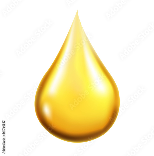 Oil Drop Isolated White Background