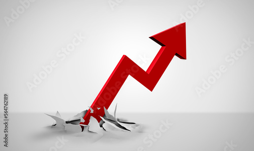 Upward Growth Trend and soaring stock market performance or rising inflation growing interst rates as high mrtgage payments and increasing consumer prices as an arrow