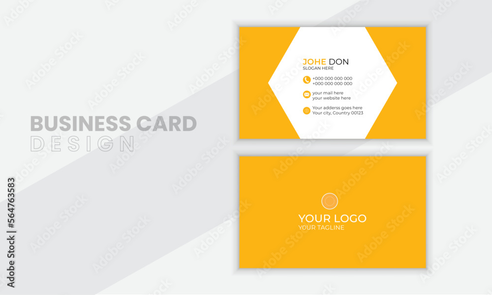 Modern business card design vector template.