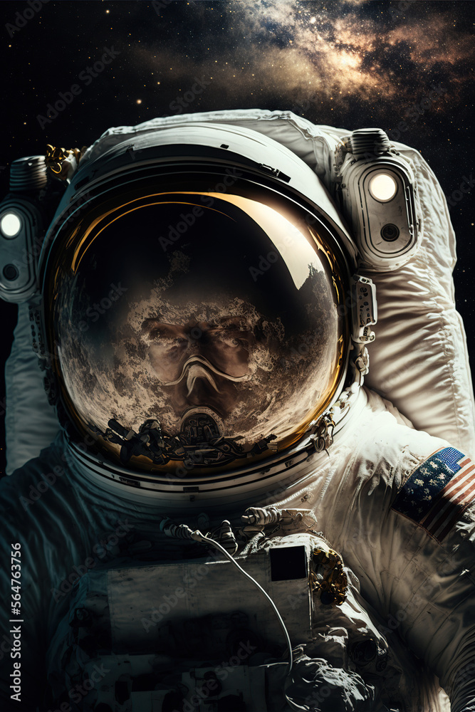 Astronauta w kosmosie - obrazy, fototapety, plakaty 