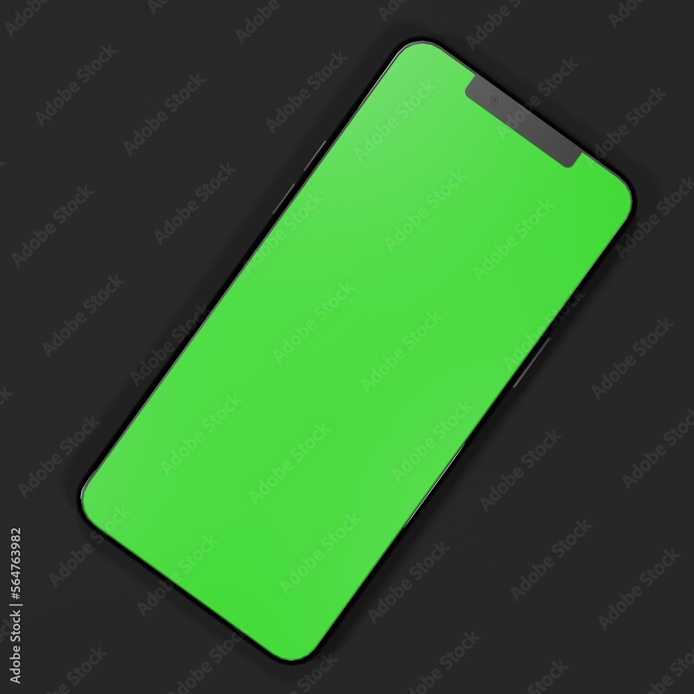 Phone with green screen. 3D-rendering Phone with green screen. 3D-rendering