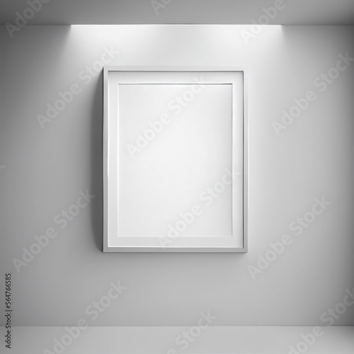 Empty frame on a wall  Generative AI
