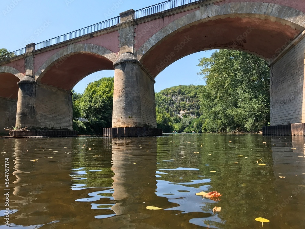 France old stone bridge over river