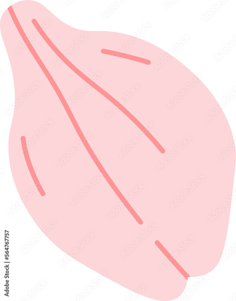 Pink sacura tree petal flat icon