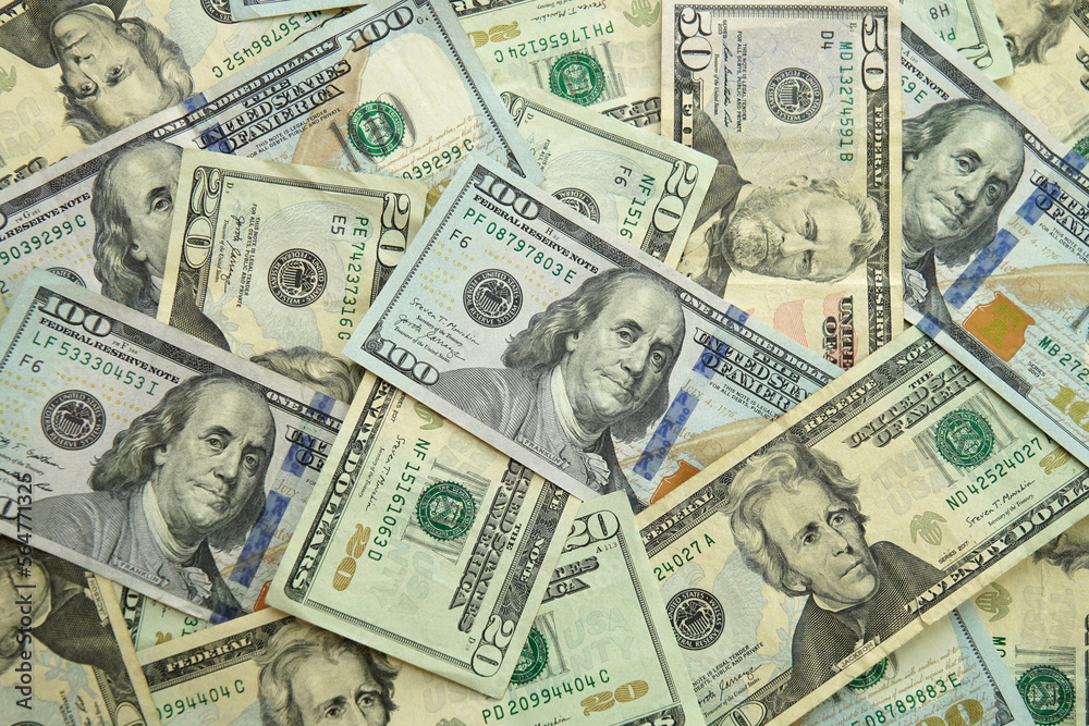 Background of US dollar bills. Fiancial concept. Background of US dollar bills. Fiancial concept.