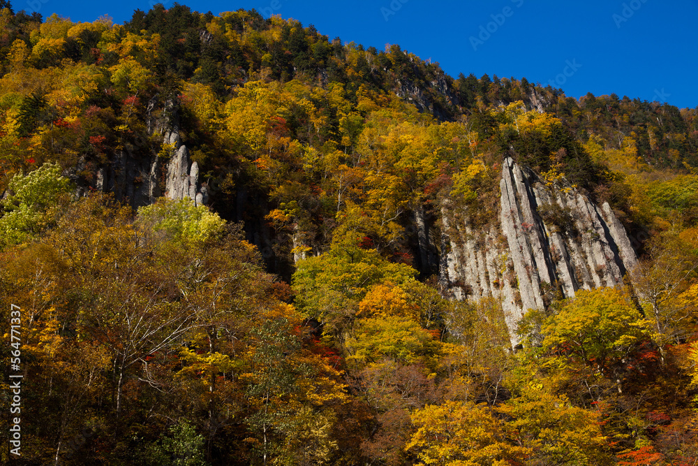 Tenninkyo in autumn and majestic columnar joints Tenninkyo in autumn and majestic columnar joints
