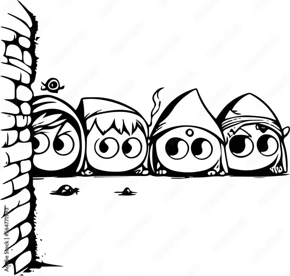 cartoon, cute, monster, eyes, graphics, illustrations, creature