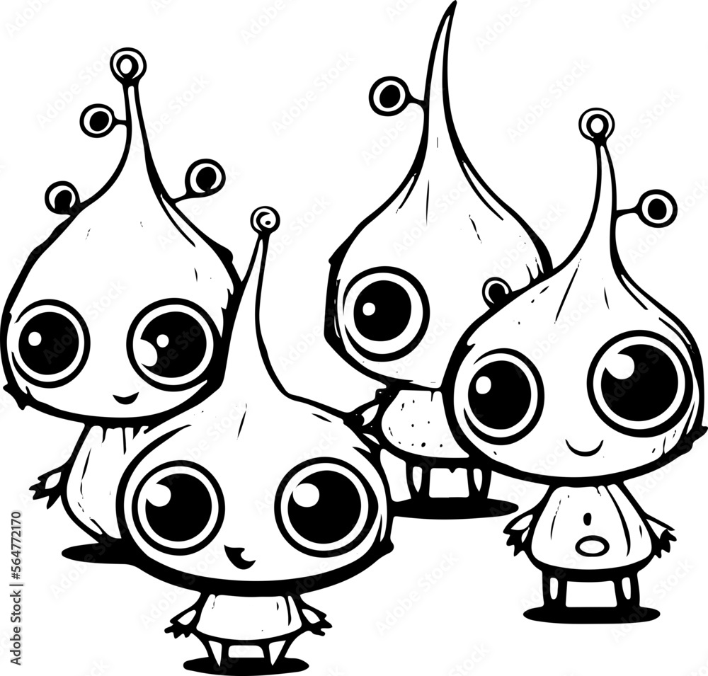 cartoon, cute, monster, eyes, graphics, illustrations, creature