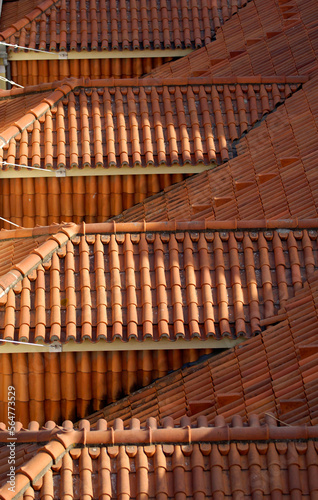Tile rooftops in Lisbon, Portugal.