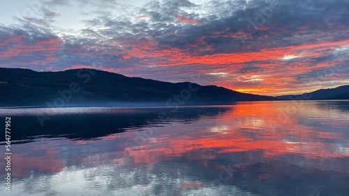 sunrise over the lake