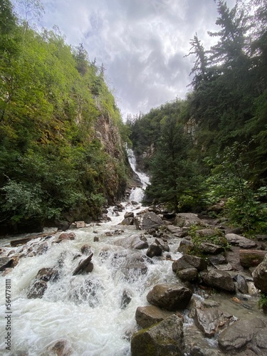 waterfall in the mountains
