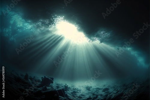 rays of light in the ocean