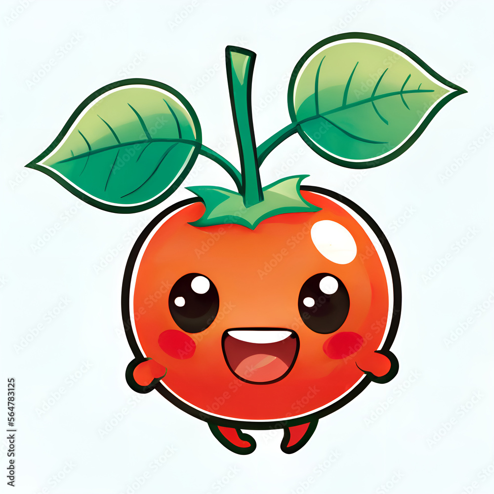 a happy tomato character a happy tomato character