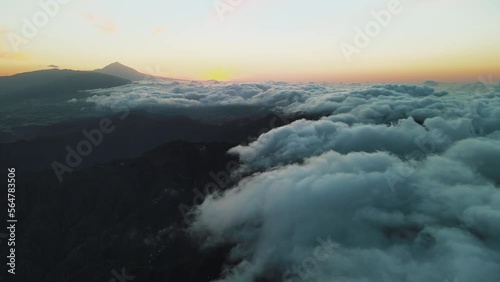Wallpaper Mural Spectacular Scenic View of Anaga Mountains in Clouds During Dusk, Spain Torontodigital.ca