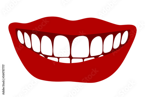 Smiling lips illustration
