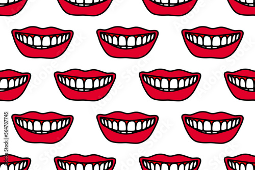 Smiling lips pattern