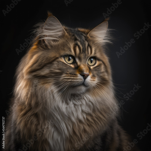 Siberian Cat Portrait © simon