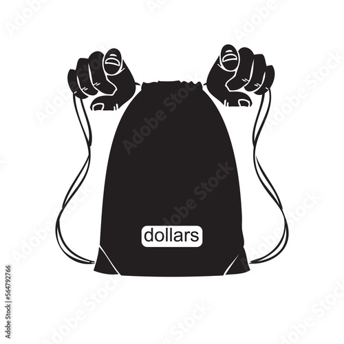 Bag with dollars