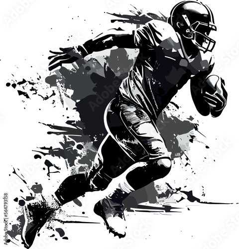 Obraz na płótnie illustration of an american football player