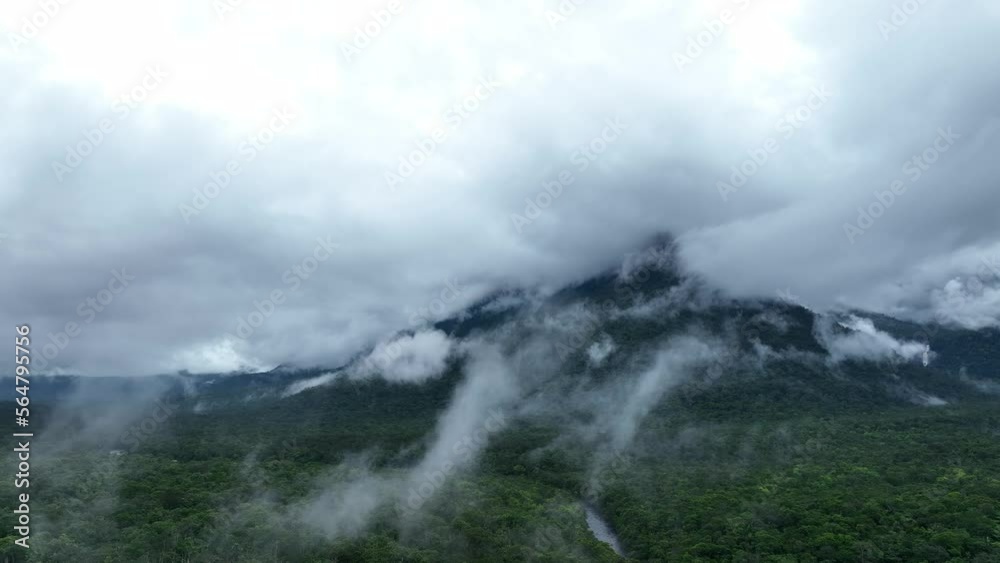 Drone flight over tropical jungle rainforest near Angel Falls in Canaima National Park, Venezuela. Drone flight over tropical jungle rainforest near Angel Falls in Canaima National Park, Venezuela.