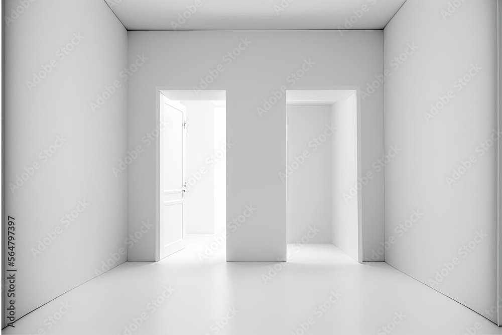Empty white room, for display presentation Empty white room, for display presentation