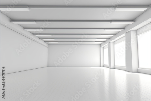 Empty white room for display presentation 