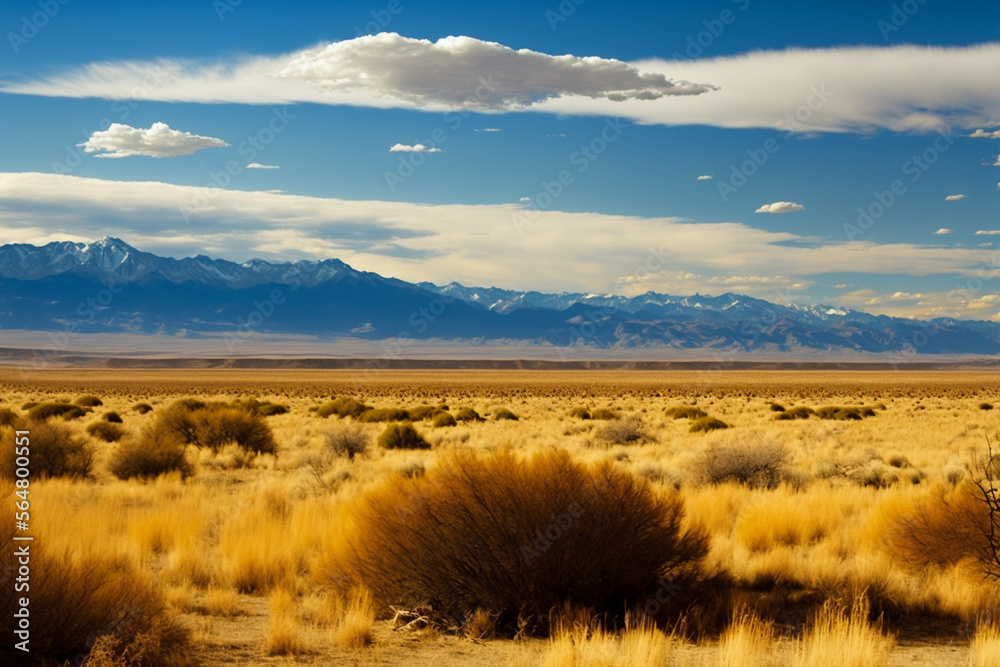 Fototapeta premium Bright prairie landscape