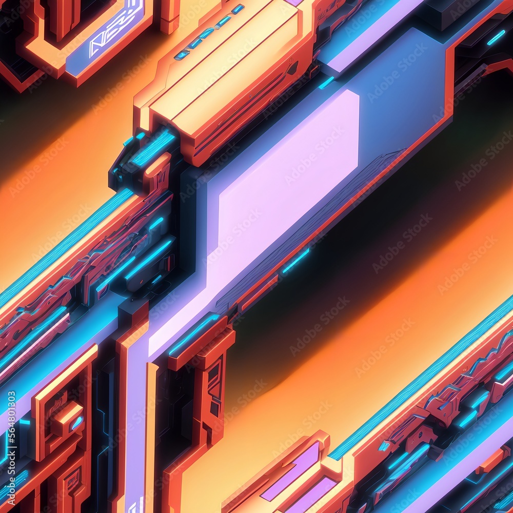 seamless 3d pattern geometric[Generative AI]