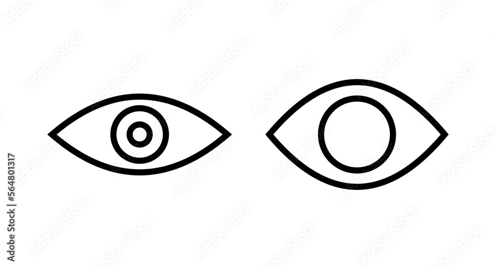 Eye icon vector illustration. Eye sign and symbol. Look and Vision icon. Eye icon vector illustration. Eye sign and symbol. Look and Vision icon.