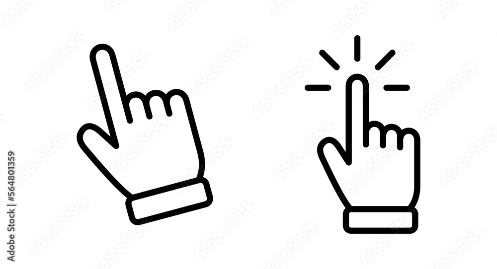 Hand cursor icon vector illustration. cursor sign and symbol. hand cursor icon clik Hand cursor icon vector illustration. cursor sign and symbol. hand cursor icon clik