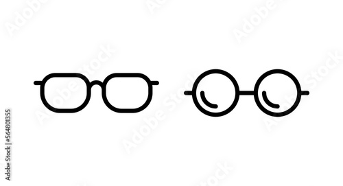 Glasses icon vector illustration. Glasses sign and symbol