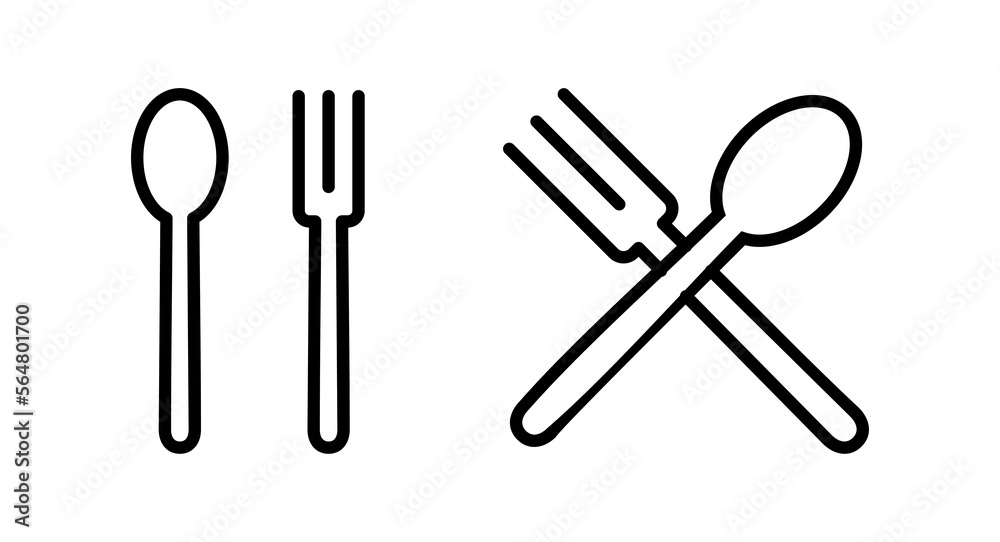 spoon and fork icon vector illustration. spoon, fork and knife icon vector. restaurant sign and symbol spoon and fork icon vector illustration. spoon, fork and knife icon vector. restaurant sign and symbol