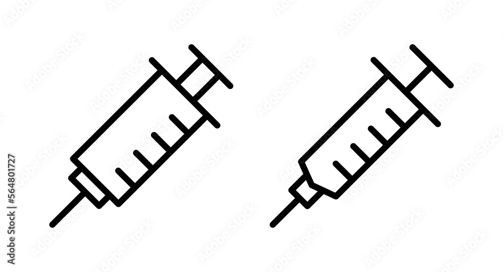 Syringe icon vector illustration. injection sign and symbol. vaccine icon Syringe icon vector illustration. injection sign and symbol. vaccine icon