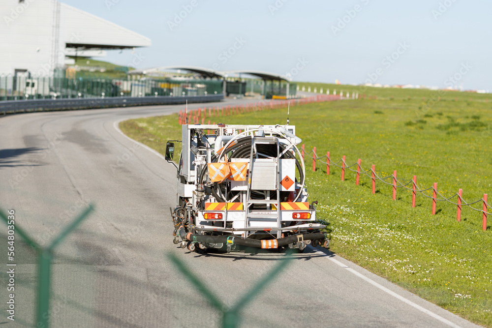 A truck carrying an explosive substance to a warehouse A truck carrying an explosive substance to a warehouse