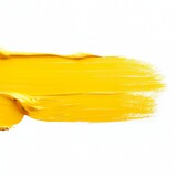 paint brush stroke on white background, yellow color