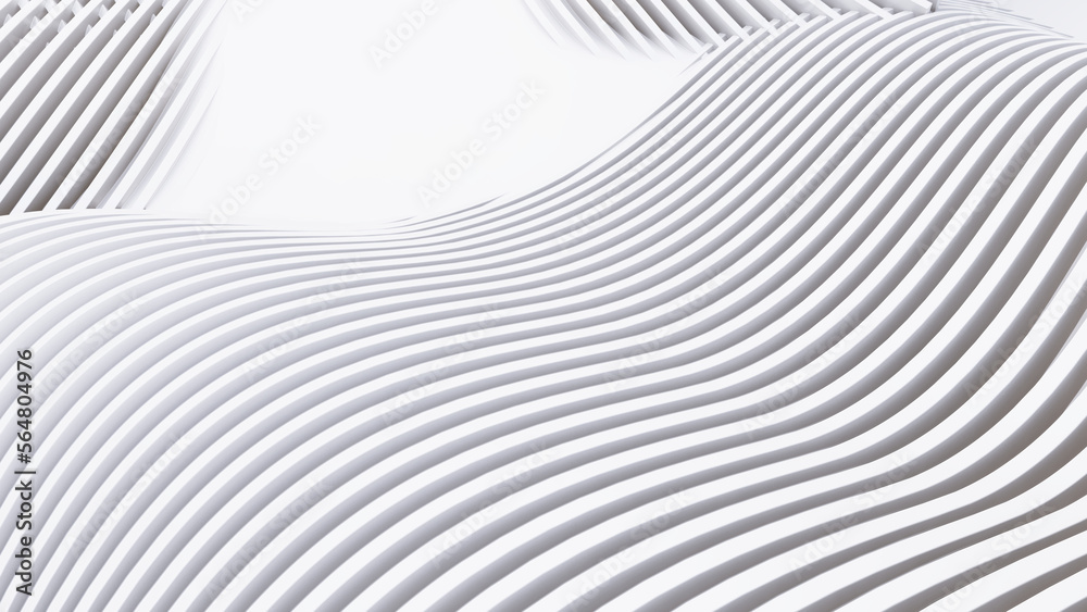 Abstract Curved Shapes. White Circular Background. Abstract Curved Shapes. White Circular Background.