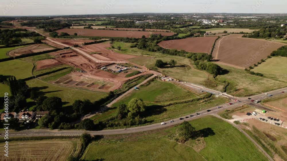 Works Summer 2021 Warwickshire Coventry Road Kenilworth Aerial View