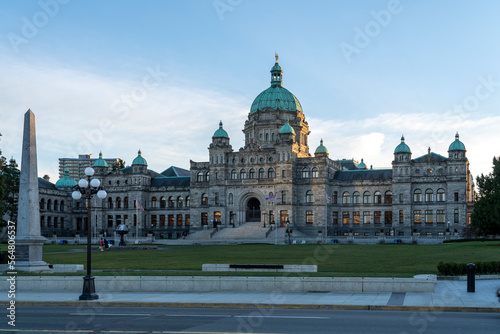 Main view of British Columbia Parliament Buildings, Victoria, Canada