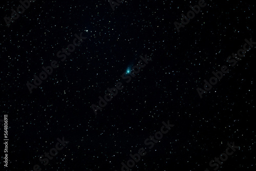 On January 22, 2023 the rare green comet C/2022 E3 (ZTF) appeared with the antitail visible. This image was taken 01/22/2023 at 10:23:38 PM PST  (UTC-8) near Ashland Oregon. photo