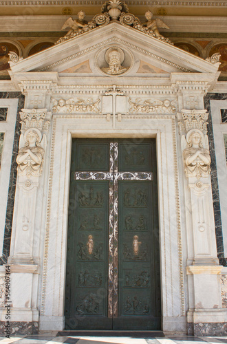 entrance to the church of st john the baptist photo